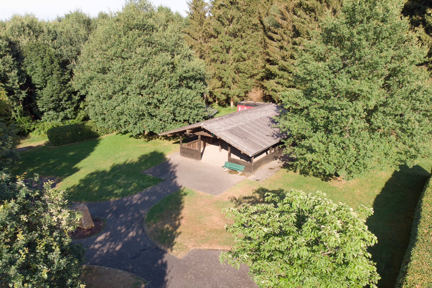 Grillhütte Luftaufnahme